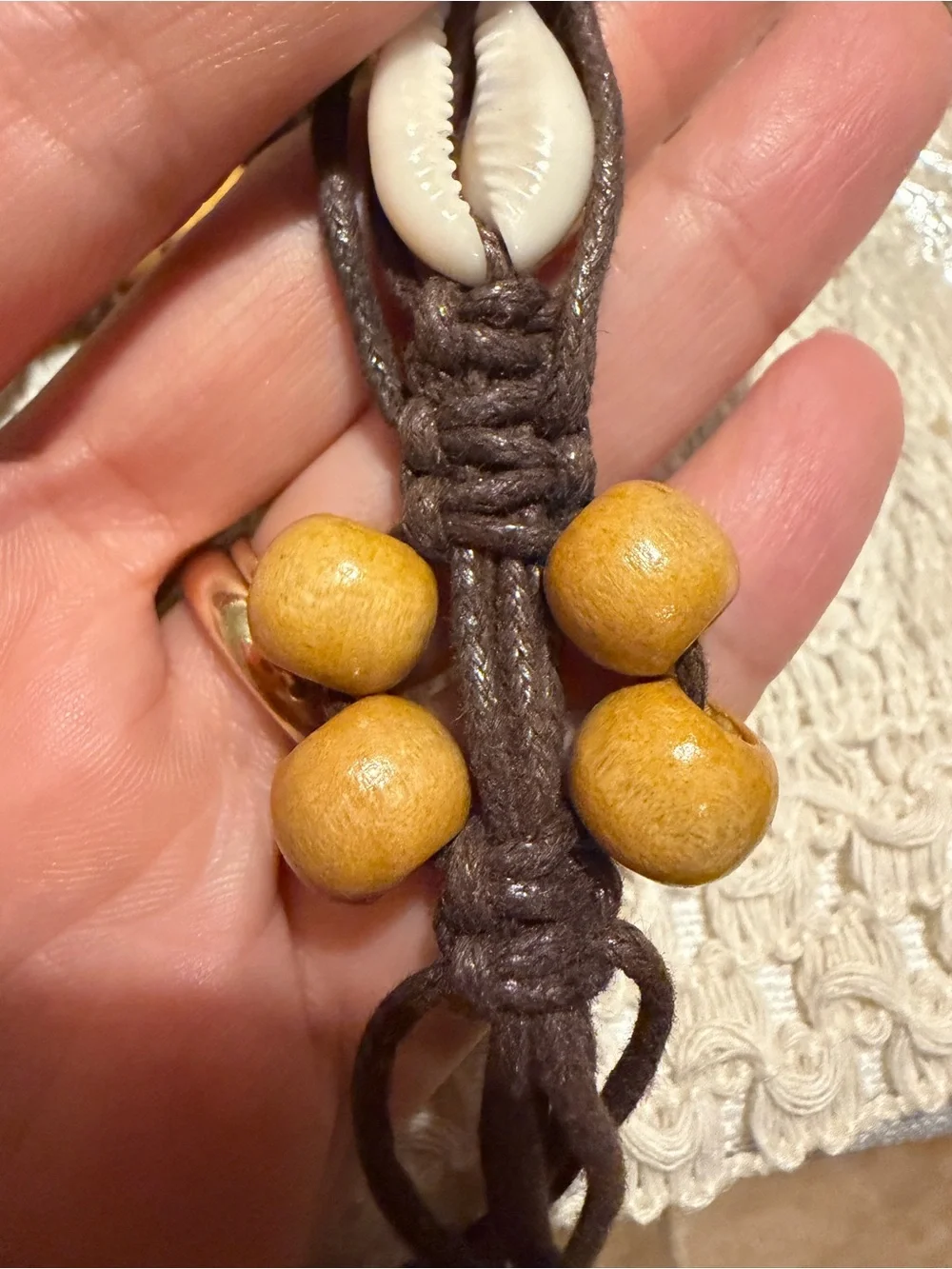 Boho Woven Bead & Turquoise Accent Waist Belt - Brown women’s
